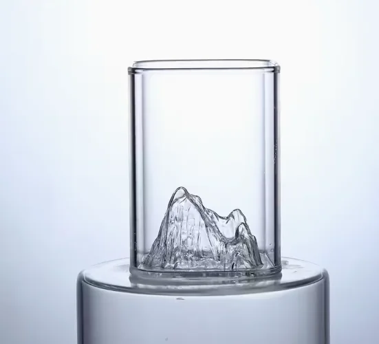 Kvadrātveida viskija glāzes “Kalni” (2 gab., 200 ml)