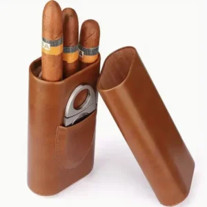 Cigāru futrālis ar kabatiņu griezējam