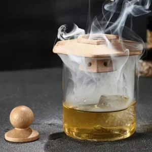 Viskija un citu dzērienu kūpināšanas komplekts ar sešstūra kūpinātavu un 4 aromātiem