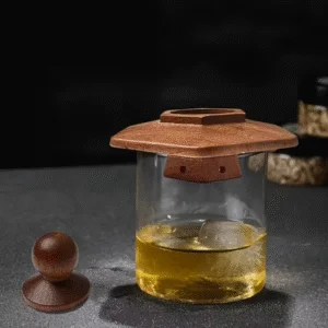 Viskija un citu dzērienu kūpināšanas komplekts ar sešstūra kūpinātavu un 4 aromātiem