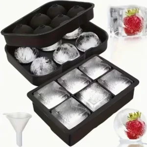 Silikona forma lieliem, apaļiem un kvadrātveida ledus gabaliņiem