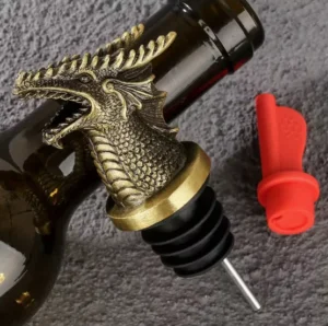 Pudeļu uzpildes piltuvīte–korķis “Bronzas pūķis”