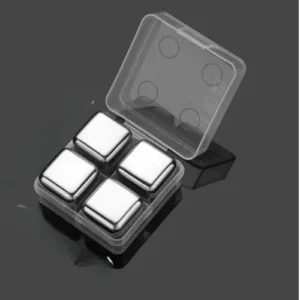 Dzesēšanas kubiņi, sudraba krāsā, ar kārbiņu (4 gab.)