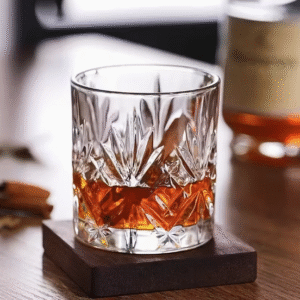 Vintāžas stila divkāršā stikla kristāla glāzes (2 gab., 210 ml)