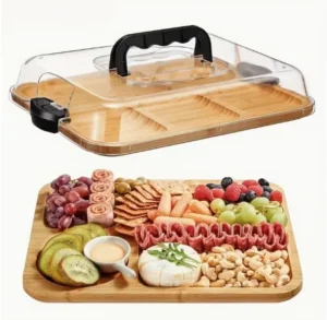 Uzkodu paplāte ar nodalījumiem un vāku