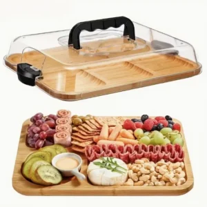 Uzkodu paplāte ar nodalījumiem un vāku