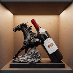 Pudeļu turētājs / skulptūra – “Skrienoša zirga”