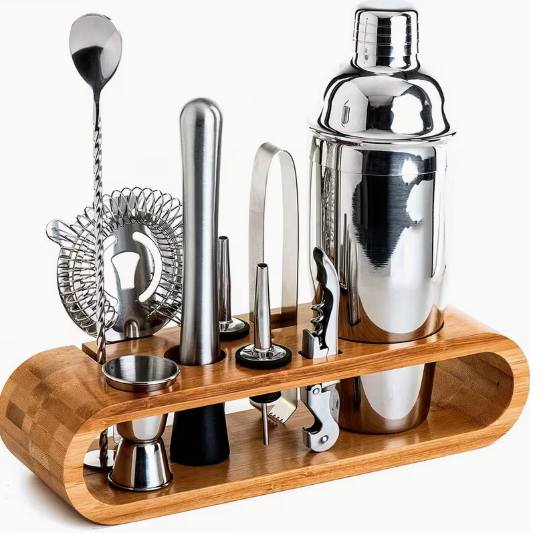 Kokteiļu gatavošanas komplekts ar statīvu