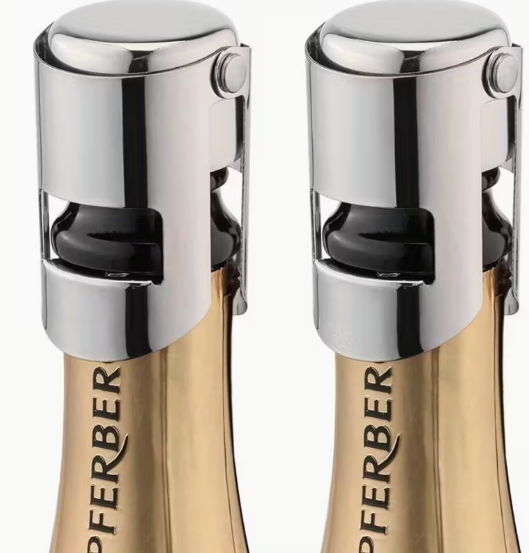 Šampanieša un dzirkstošā vīna korķis ar fiksatoru