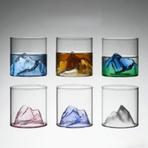 Viskija glāzes “Krāsainie Japānas kalni” (6 gab, 200 ml)